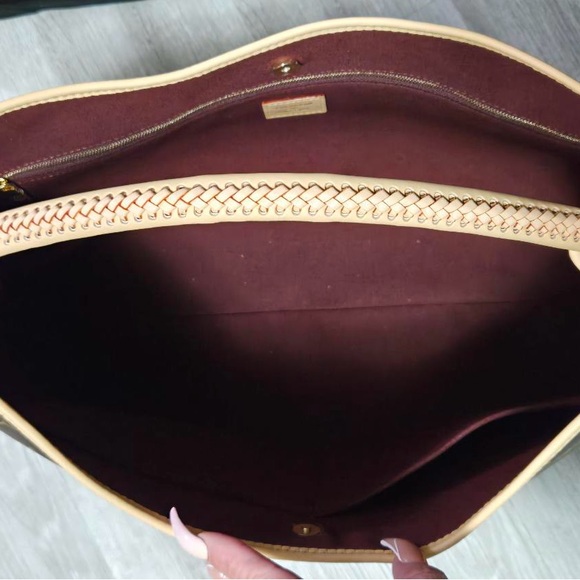 New Again Monogram canvas bag with a braided handle -name tag and Charm CHIPPED - Picture 8 of 16